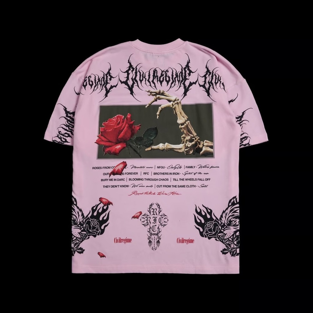 Feel More American Classic Oversized Tee in Baby Pink CIVIL REGIME x DARC SPORT